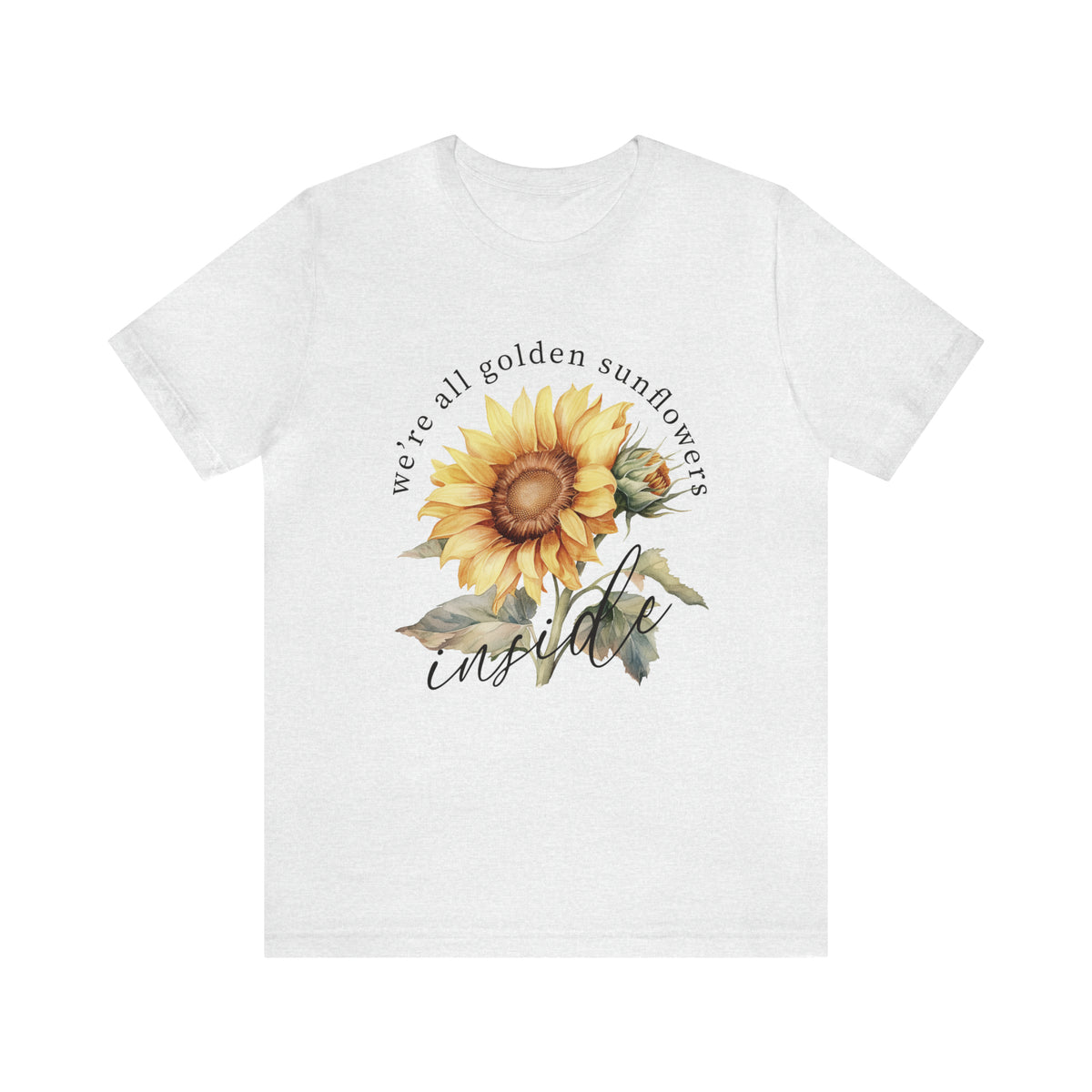 Golden Sunflowers Inside Unisex Jersey Short Sleeve Tee