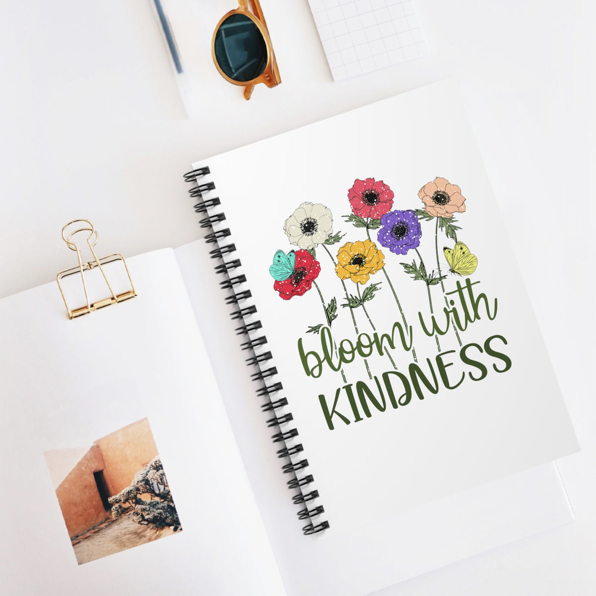 Bloom With Kindness Spiral Notebook