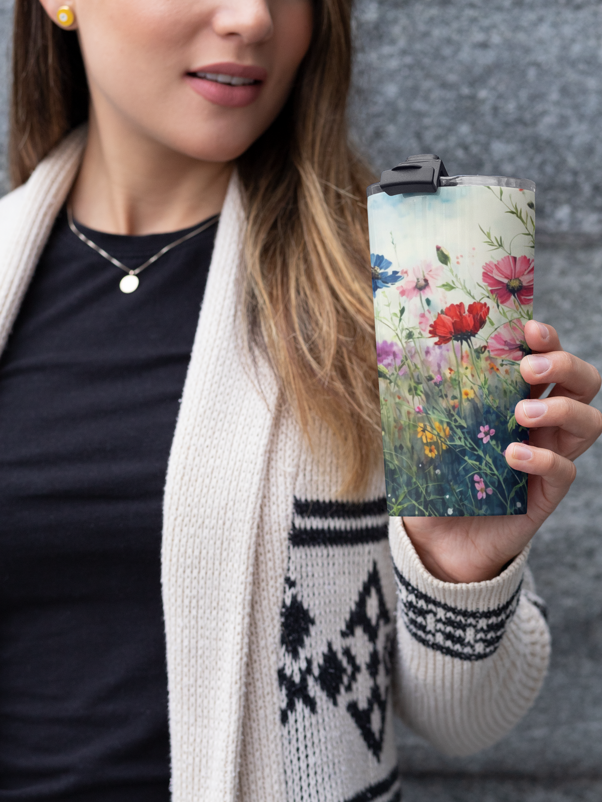 Wildflower Field Paper Tumbler - FPT -004