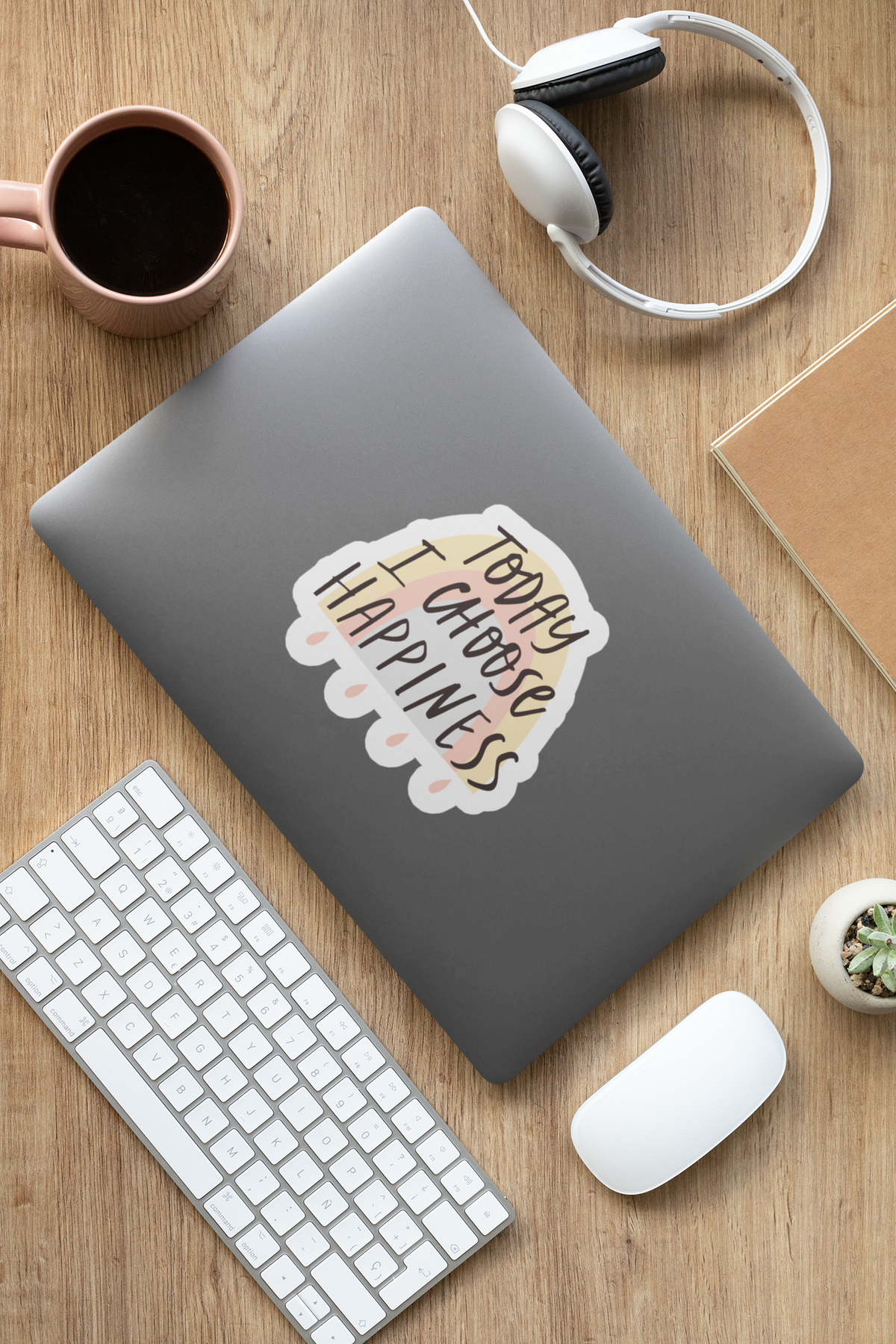 I Choose Happiness Kiss-Cut Stickers